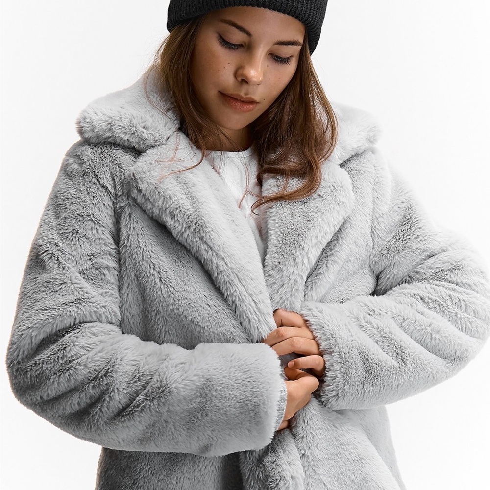 Soia & Kyo Gray fur Jacket